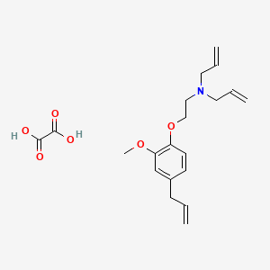 molecular formula C20H27NO6 B4076436 N-[2-(2-methoxy-4-prop-2-enylphenoxy)ethyl]-N-prop-2-enylprop-2-en-1-amine;oxalic acid 