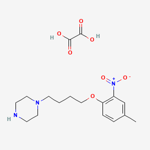 molecular formula C17H25N3O7 B4076547 1-[4-(4-Methyl-2-nitrophenoxy)butyl]piperazine;oxalic acid 