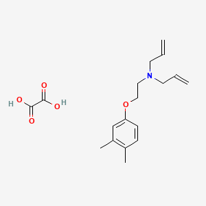 molecular formula C18H25NO5 B4076565 N-[2-(3,4-dimethylphenoxy)ethyl]-N-prop-2-enylprop-2-en-1-amine;oxalic acid 