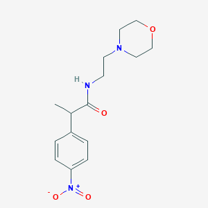 molecular formula C15H21N3O4 B4076596 N-[2-(4-morpholinyl)ethyl]-2-(4-nitrophenyl)propanamide 
