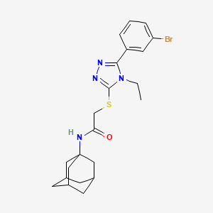 molecular formula C22H27BrN4OS B4076598 N-1-adamantyl-2-{[5-(3-bromophenyl)-4-ethyl-4H-1,2,4-triazol-3-yl]thio}acetamide 