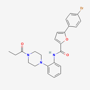 molecular formula C24H24BrN3O3 B4076649 5-(4-bromophenyl)-N-[2-(4-propanoylpiperazin-1-yl)phenyl]furan-2-carboxamide 