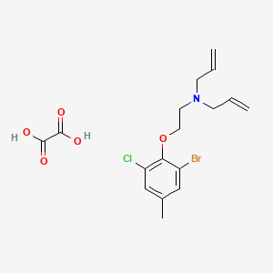 molecular formula C17H21BrClNO5 B4076669 N-[2-(2-bromo-6-chloro-4-methylphenoxy)ethyl]-N-prop-2-enylprop-2-en-1-amine;oxalic acid 
