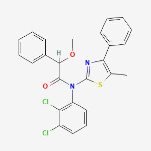 molecular formula C25H20Cl2N2O2S B4076684 N-(2,3-dichlorophenyl)-2-methoxy-N-(5-methyl-4-phenyl-1,3-thiazol-2-yl)-2-phenylacetamide 