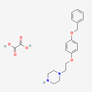 molecular formula C21H26N2O6 B4076723 Oxalic acid;1-[2-(4-phenylmethoxyphenoxy)ethyl]piperazine 