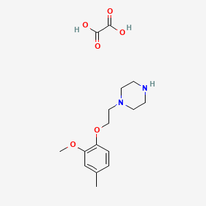 molecular formula C16H24N2O6 B4076780 1-[2-(2-Methoxy-4-methylphenoxy)ethyl]piperazine;oxalic acid 