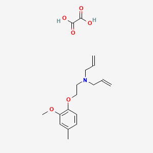 molecular formula C18H25NO6 B4076902 N-[2-(2-methoxy-4-methylphenoxy)ethyl]-N-prop-2-enylprop-2-en-1-amine;oxalic acid 