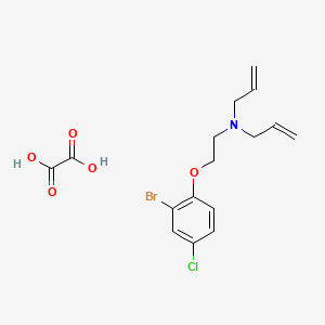 molecular formula C16H19BrClNO5 B4076942 N-[2-(2-bromo-4-chlorophenoxy)ethyl]-N-prop-2-enylprop-2-en-1-amine;oxalic acid 
