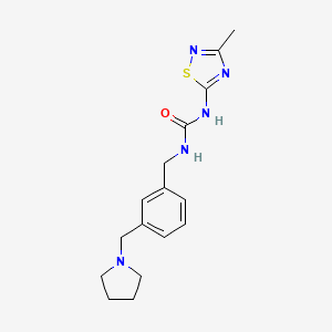 molecular formula C16H21N5OS B4076990 N-(3-methyl-1,2,4-thiadiazol-5-yl)-N'-[3-(pyrrolidin-1-ylmethyl)benzyl]urea 