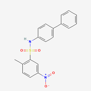 molecular formula C19H16N2O4S B4077002 2-methyl-5-nitro-N-(4-phenylphenyl)benzenesulfonamide 