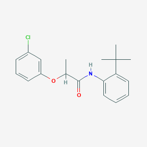 molecular formula C19H22ClNO2 B4077003 N-(2-tert-butylphenyl)-2-(3-chlorophenoxy)propanamide 