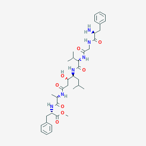 methyl (2S)-2-[[(2S)-2-[[(3S,4S)-4-[[(2S)-2-[[2-[[(2S)-2-amino-3-phenylpropanoyl]amino]acetyl]amino]-3-methylbutanoyl]amino]-3-hydroxy-6-methylheptanoyl]amino]propanoyl]amino]-3-phenylpropanoate