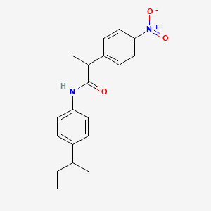 molecular formula C19H22N2O3 B4077119 N-(4-butan-2-ylphenyl)-2-(4-nitrophenyl)propanamide 
