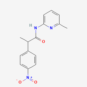 molecular formula C15H15N3O3 B4077120 N-(6-methylpyridin-2-yl)-2-(4-nitrophenyl)propanamide 
