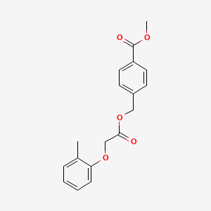 molecular formula C18H18O5 B4077136 methyl 4-({[(2-methylphenoxy)acetyl]oxy}methyl)benzoate 