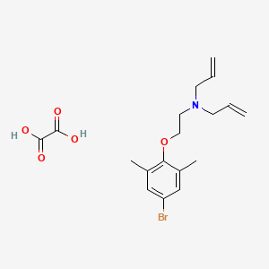 molecular formula C18H24BrNO5 B4077168 N-[2-(4-bromo-2,6-dimethylphenoxy)ethyl]-N-prop-2-enylprop-2-en-1-amine;oxalic acid 