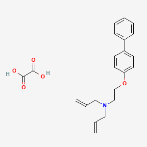 molecular formula C22H25NO5 B4077176 oxalic acid;N-[2-(4-phenylphenoxy)ethyl]-N-prop-2-enylprop-2-en-1-amine 