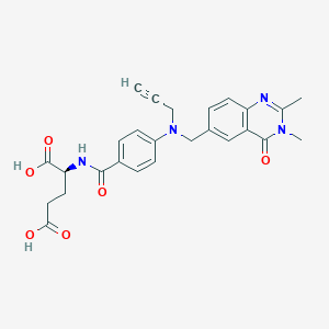 2-Desamino-2,3-dimethyl-N(10)-propargyl-5,8-dideazafolic acid