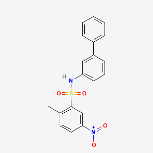 molecular formula C19H16N2O4S B4077227 N-3-biphenylyl-2-methyl-5-nitrobenzenesulfonamide 