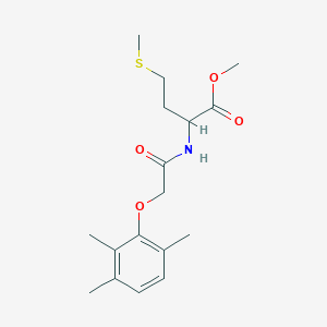 molecular formula C17H25NO4S B4077245 methyl 4-(methylthio)-2-{[(2,3,6-trimethylphenoxy)acetyl]amino}butanoate 