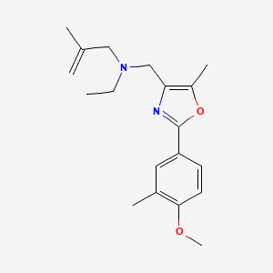 molecular formula C19H26N2O2 B4077356 N-ethyl-N-[[2-(4-methoxy-3-methylphenyl)-5-methyl-1,3-oxazol-4-yl]methyl]-2-methylprop-2-en-1-amine 