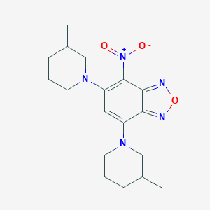 molecular formula C18H25N5O3 B407736 5,7-Bis(3-methylpiperidin-1-yl)-4-nitro-2,1,3-benzoxadiazole CAS No. 332163-90-3