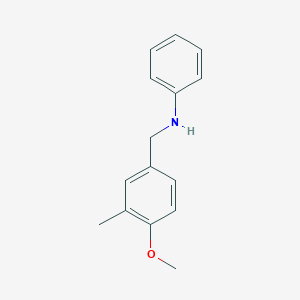 molecular formula C15H17NO B407737 N-(4-methoxy-3-methylbenzyl)aniline 