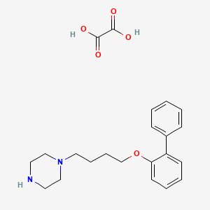 molecular formula C22H28N2O5 B4077376 Oxalic acid;1-[4-(2-phenylphenoxy)butyl]piperazine 