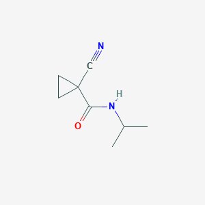 molecular formula C8H12N2O B040774 Cyclopropanecarboxamide, 1-cyano-N-(1-methylethyl)-(9CI) CAS No. 119612-29-2