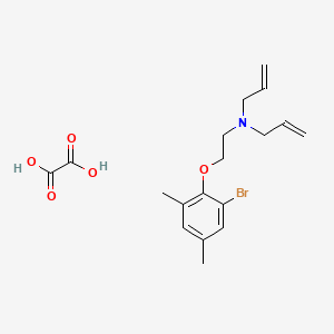 molecular formula C18H24BrNO5 B4077424 N-[2-(2-bromo-4,6-dimethylphenoxy)ethyl]-N-prop-2-enylprop-2-en-1-amine;oxalic acid 