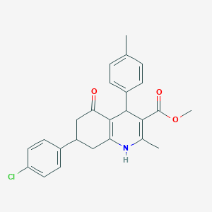 molecular formula C25H24ClNO3 B407745 Methyl 7-(4-chlorophenyl)-2-methyl-4-(4-methylphenyl)-5-oxo-1,4,5,6,7,8-hexahydroquinoline-3-carboxylate 