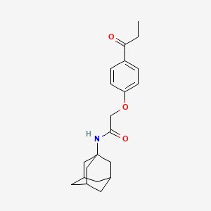 molecular formula C21H27NO3 B4077457 N-(1-adamantyl)-2-(4-propanoylphenoxy)acetamide 
