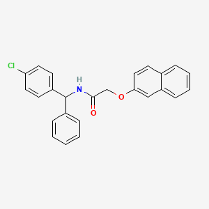 molecular formula C25H20ClNO2 B4077536 N-[(4-chlorophenyl)-phenylmethyl]-2-naphthalen-2-yloxyacetamide 