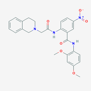 molecular formula C26H26N4O6 B4077607 2-[[2-(3,4-dihydro-1H-isoquinolin-2-yl)acetyl]amino]-N-(2,4-dimethoxyphenyl)-5-nitrobenzamide 