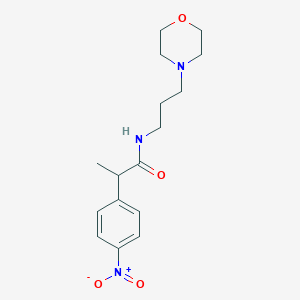 molecular formula C16H23N3O4 B4077673 N-(3-morpholin-4-ylpropyl)-2-(4-nitrophenyl)propanamide 