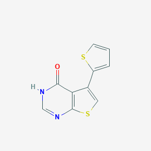 molecular formula C10H6N2OS2 B407784 5-(thiophen-2-yl)-3H,4H-thieno[2,3-d]pyrimidin-4-one CAS No. 215928-54-4