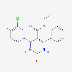 molecular formula C19H16Cl2N2O3 B4077885 ethyl 4-(3,4-dichlorophenyl)-2-oxo-6-phenyl-3,4-dihydro-1H-pyrimidine-5-carboxylate 