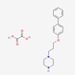 molecular formula C21H26N2O5 B4077917 Oxalic acid;1-[3-(4-phenylphenoxy)propyl]piperazine 