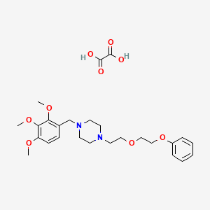 molecular formula C26H36N2O9 B4077989 Oxalic acid;1-[2-(2-phenoxyethoxy)ethyl]-4-[(2,3,4-trimethoxyphenyl)methyl]piperazine 