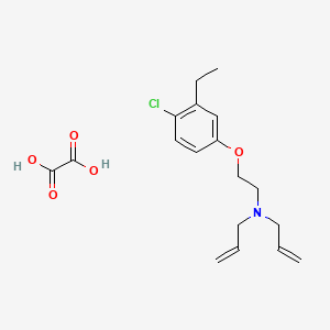 molecular formula C18H24ClNO5 B4078006 N-[2-(4-chloro-3-ethylphenoxy)ethyl]-N-prop-2-enylprop-2-en-1-amine;oxalic acid 