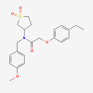 molecular formula C22H27NO5S B4078095 N-(1,1-dioxidotetrahydrothiophen-3-yl)-2-(4-ethylphenoxy)-N-(4-methoxybenzyl)acetamide 