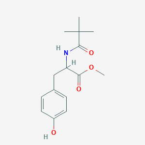 molecular formula C15H21NO4 B4078201 Methyl 2-(2,2-dimethylpropanoylamino)-3-(4-hydroxyphenyl)propanoate 