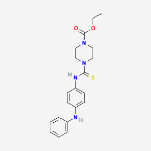 molecular formula C20H24N4O2S B4078360 ETHYL 4-[(4-ANILINOANILINO)CARBOTHIOYL]TETRAHYDRO-1(2H)-PYRAZINECARBOXYLATE 