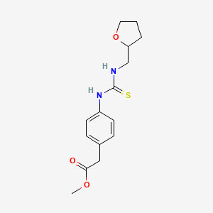 molecular formula C15H20N2O3S B4078396 Methyl (4-{[(tetrahydrofuran-2-ylmethyl)carbamothioyl]amino}phenyl)acetate 