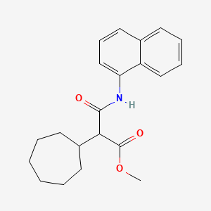molecular formula C21H25NO3 B4078542 Methyl 2-cycloheptyl-3-(naphthalen-1-ylamino)-3-oxopropanoate 