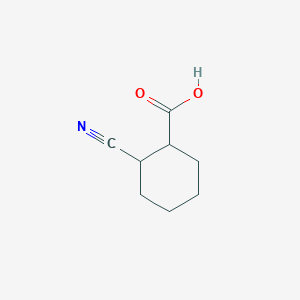 molecular formula C8H11NO2 B040786 2-Cyanocyclohexane-1-carboxylic acid CAS No. 115720-23-5