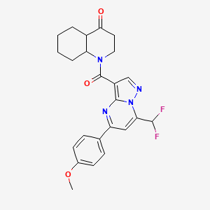 molecular formula C24H24F2N4O3 B4078616 1-{[7-(difluoromethyl)-5-(4-methoxyphenyl)pyrazolo[1,5-a]pyrimidin-3-yl]carbonyl}octahydroquinolin-4(1H)-one 
