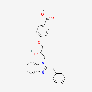 molecular formula C25H24N2O4 B4078701 Methyl 4-[3-(2-benzyl-1H-1,3-benzodiazol-1-YL)-2-hydroxypropoxy]benzoate 