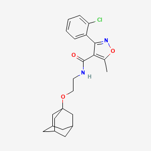 molecular formula C23H27ClN2O3 B4078809 N-[2-(ADAMANTAN-1-YLOXY)ETHYL]-3-(2-CHLOROPHENYL)-5-METHYL-1,2-OXAZOLE-4-CARBOXAMIDE 