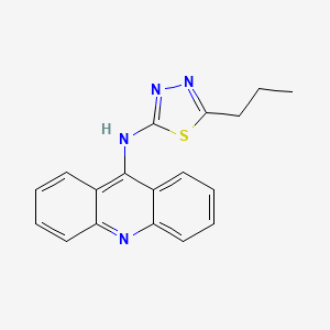 molecular formula C18H16N4S B4078954 N-(5-propyl-1,3,4-thiadiazol-2-yl)acridin-9-amine 